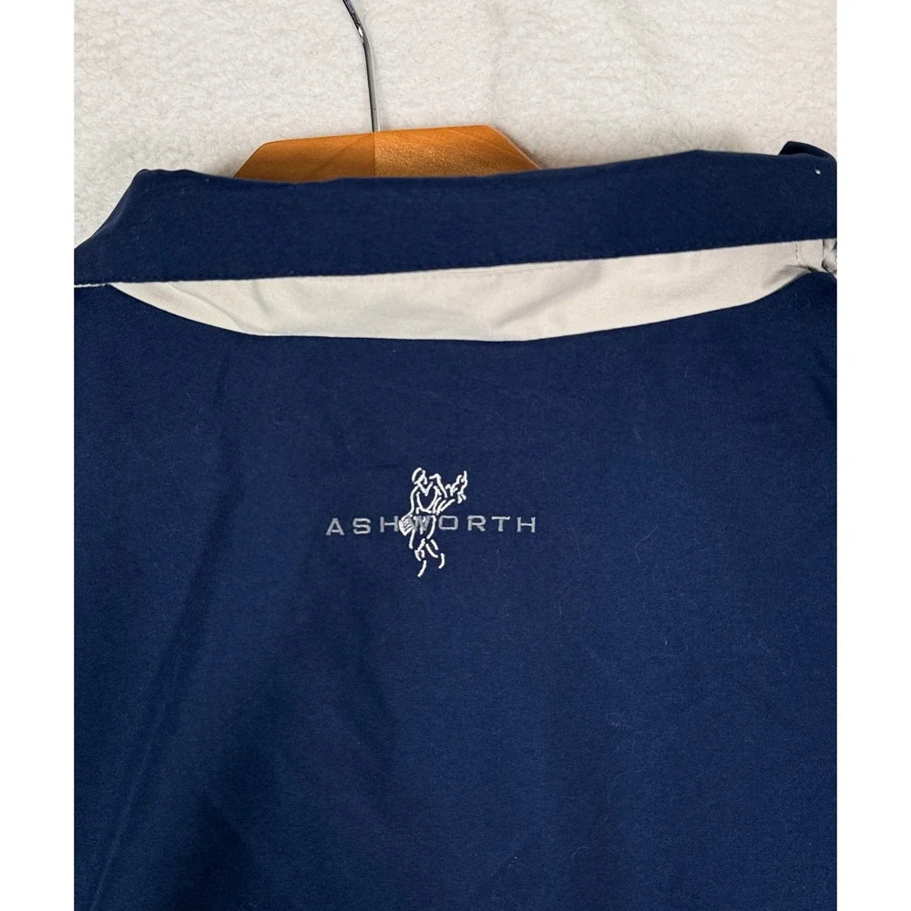 Vintage Ashworth Weather Systems Jacket XXL Navy Blue Golf Windbreaker Warm Up